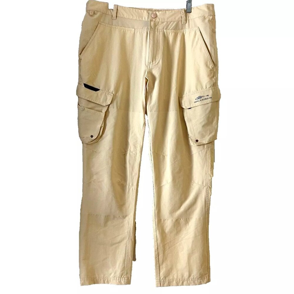 Grundens Butter Yellow Breakwater Cargo Pants Men's 38 Outdoors Fishing Gorpcore
